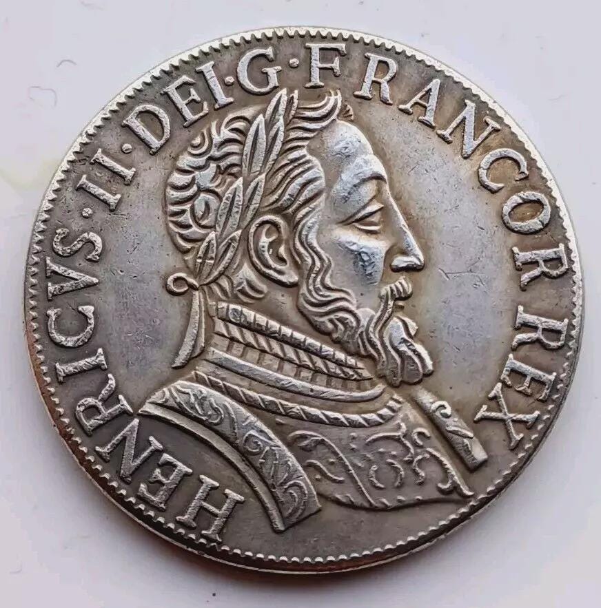 French Teston, 1544 Henri Ll and Successors - Restrike - Etsy