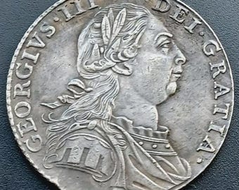 イギリス　シリング銀貨　1787 ジョージ111 *1787* シリング - イギリスのコイン / 再鋳造 - Etsy 日本
