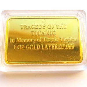 Titanic Bullion Bar: 1 Unze vergoldet