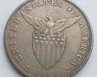 Phillipines Peso *1906 S* United States of America coin San Francisco Silver Plated Restrike