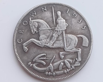Vintage Silver Crown 1935 -commemorative Issue: 25th Anniversary
