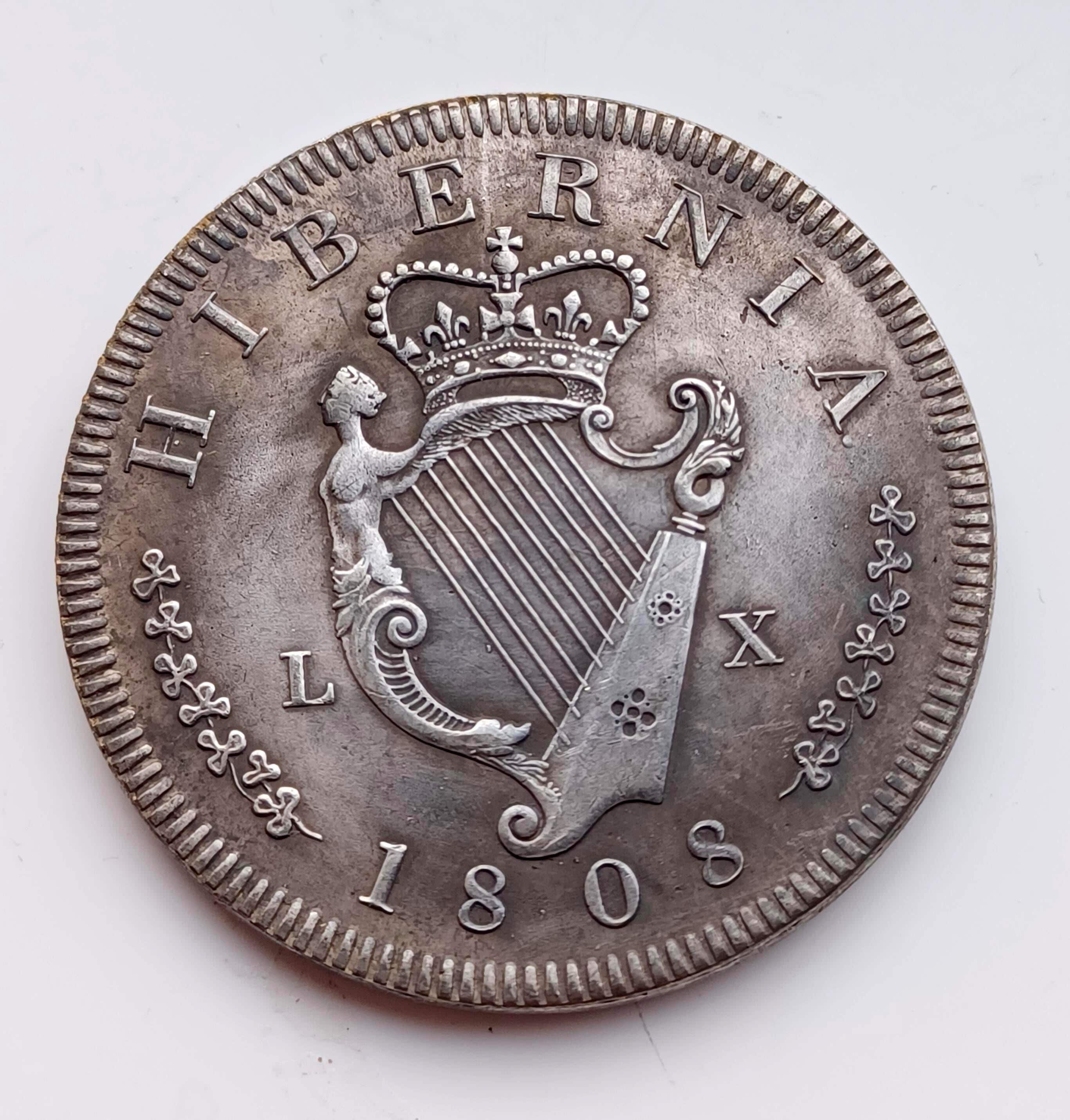 King George Lll Crown *1808* - Hibernia LX / Irish, British Coin