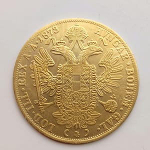 Austria 4 Ducat *1873* Francis Joseph l Gold plated - Restrike.