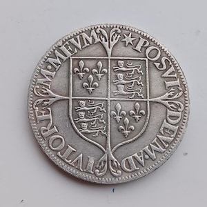 Old English Shilling , 1601 Great Britain Queen Elizabeth I Shilling Coin, Restrike