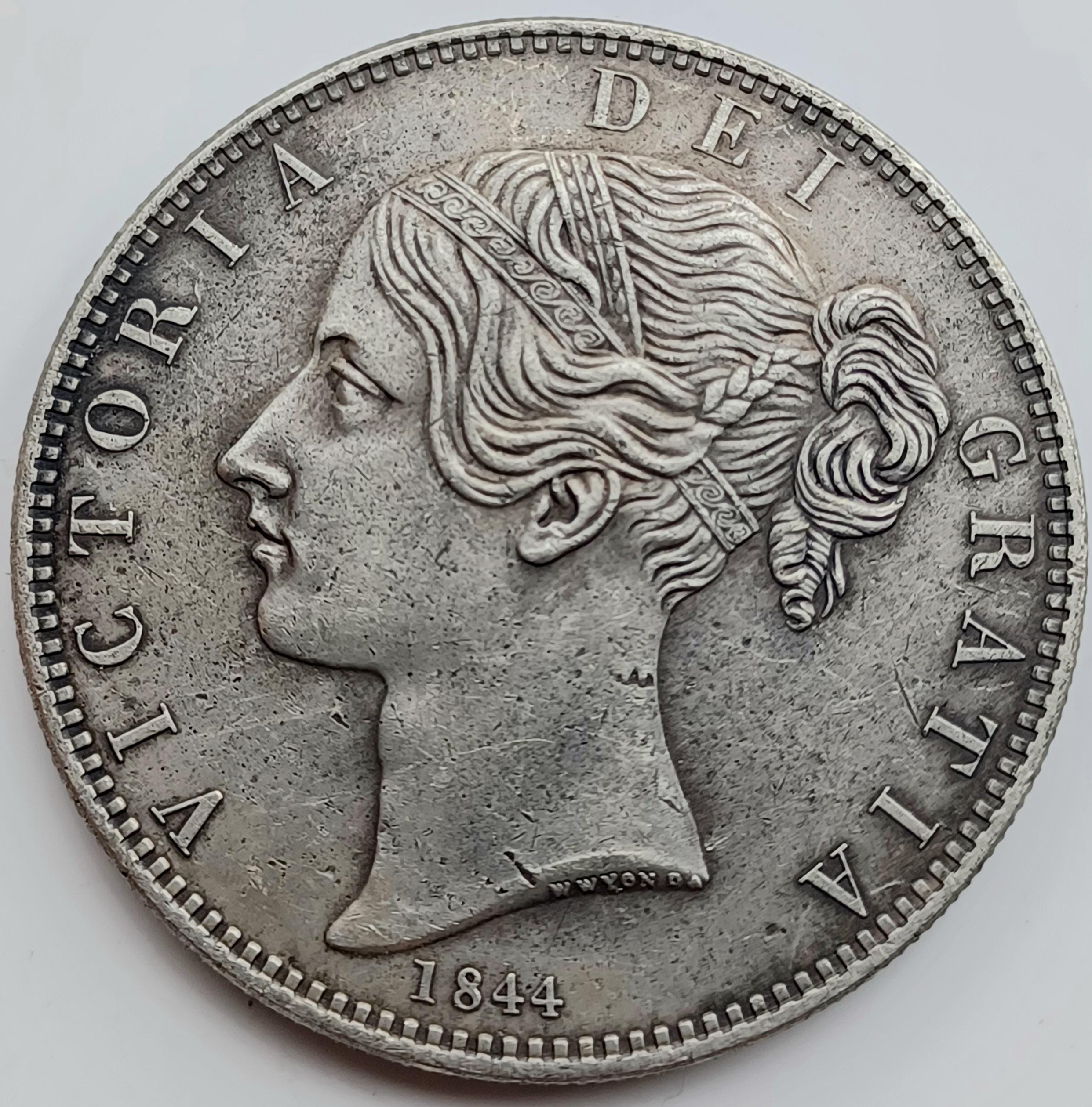 1844年ヴィクトリア女王ヤングヘッドクラウンコインコレクター向け