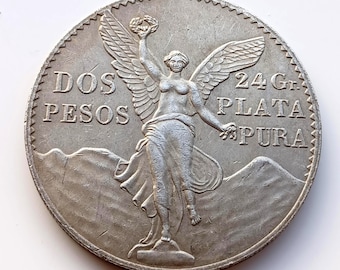 メキシコペソ硬貨、1メキシコペソ、メキシコ合衆国硬貨、銀メッキ