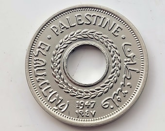 Palestine coin 5 mils *1947&quot; Silver Plated.