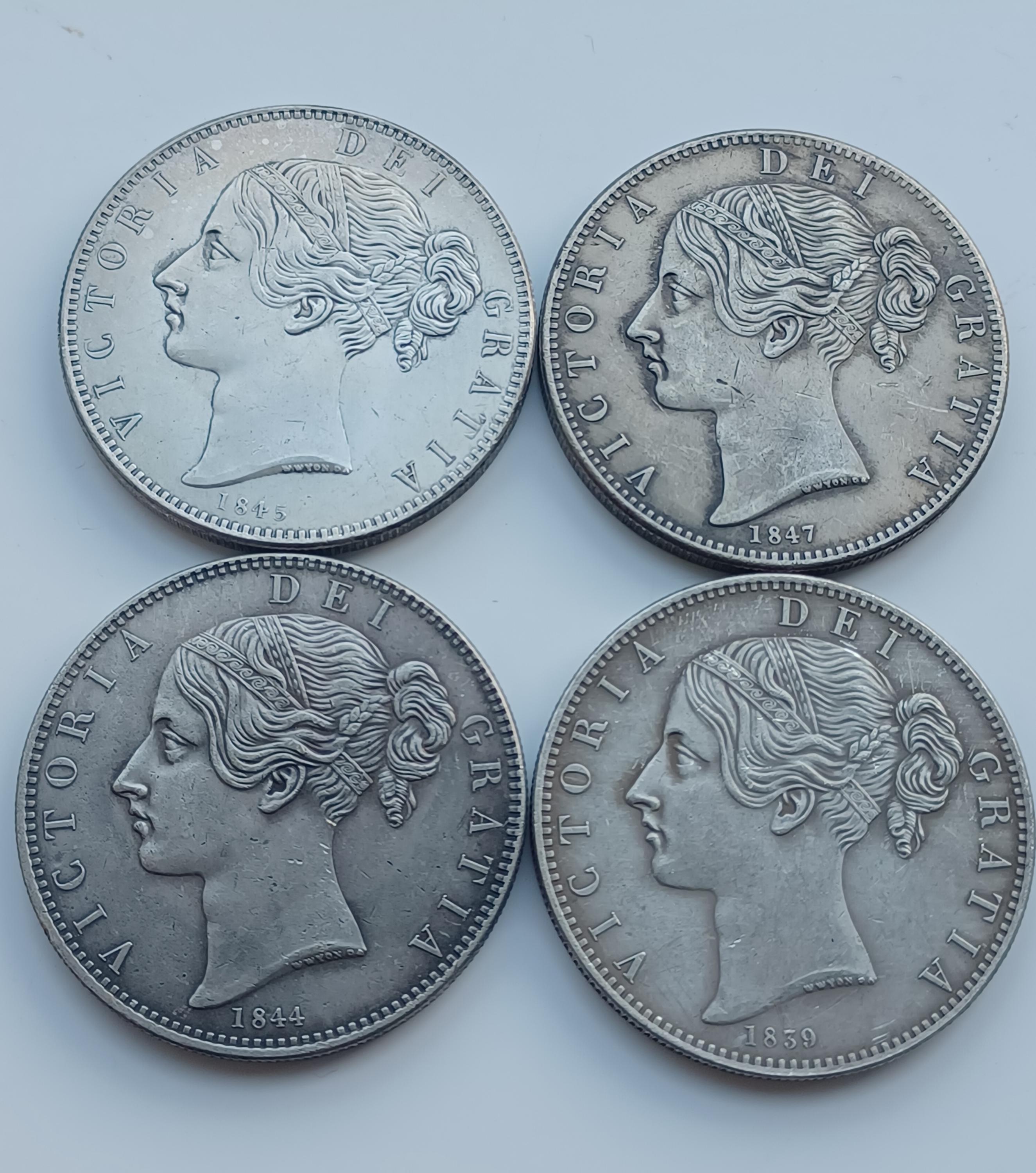 ヤングヘッド　ヴィクトリア女王 銀貨 8枚セット ヴィクトリア女王ヤングヘッドクラウンコインセット（1839-1847年