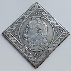 Poland Coin 10 Zlotych *1934* Jozef Pilsudski - Silver Plated Restrike
