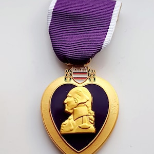 USA American Purple Heart Medaille - 22c vergoldet.