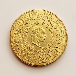 Austria 4 Ducat *1873* Francis Joseph l, Vienna Shooting Festival, Gold plated - Restrike.