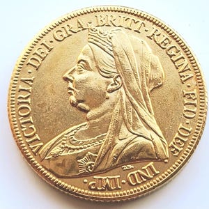 1893 Queen Victoria sovereign British coin gift item for collector restrike