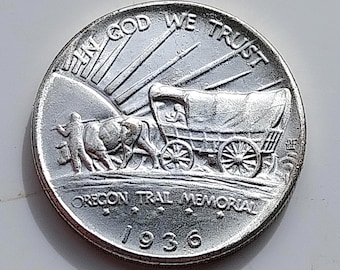 1936 Oregon Trail Half Dollar, United States Commemorative Coin Restrike.