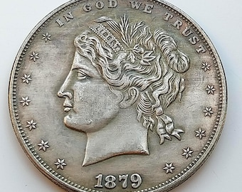 1879 Schoolgirl Dollar, United States Pattern Coin, Restrike.