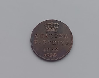 Queen Victoria *1853* Quarter Farthing / Copper / Restrike