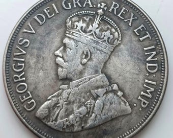 Cyprus Coin 45 Piastres * 1878 - 1928*  George V 50th Anniversary of Cyprus Silver plated