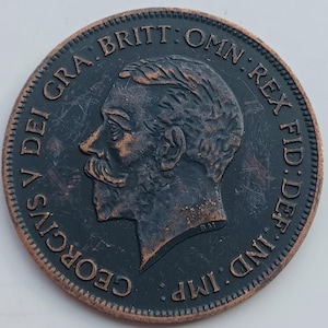 1933 George V Penny Münze Geschenkartikel für Sammler Rückschlag Britisch