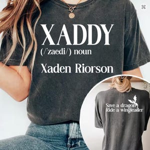 Koszulka Xaden Riorson Fourth Wing, koszulka Dark Romance, moralnie szara postać z książki, wygodne kolory