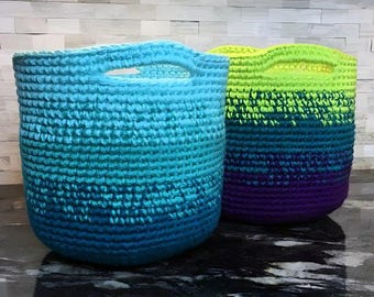 Utility Basket Crochet Pattern, DIY Home Storage, Digital Download, Basket Making Guide, Craft Organization, Easy Crochet Tutorial