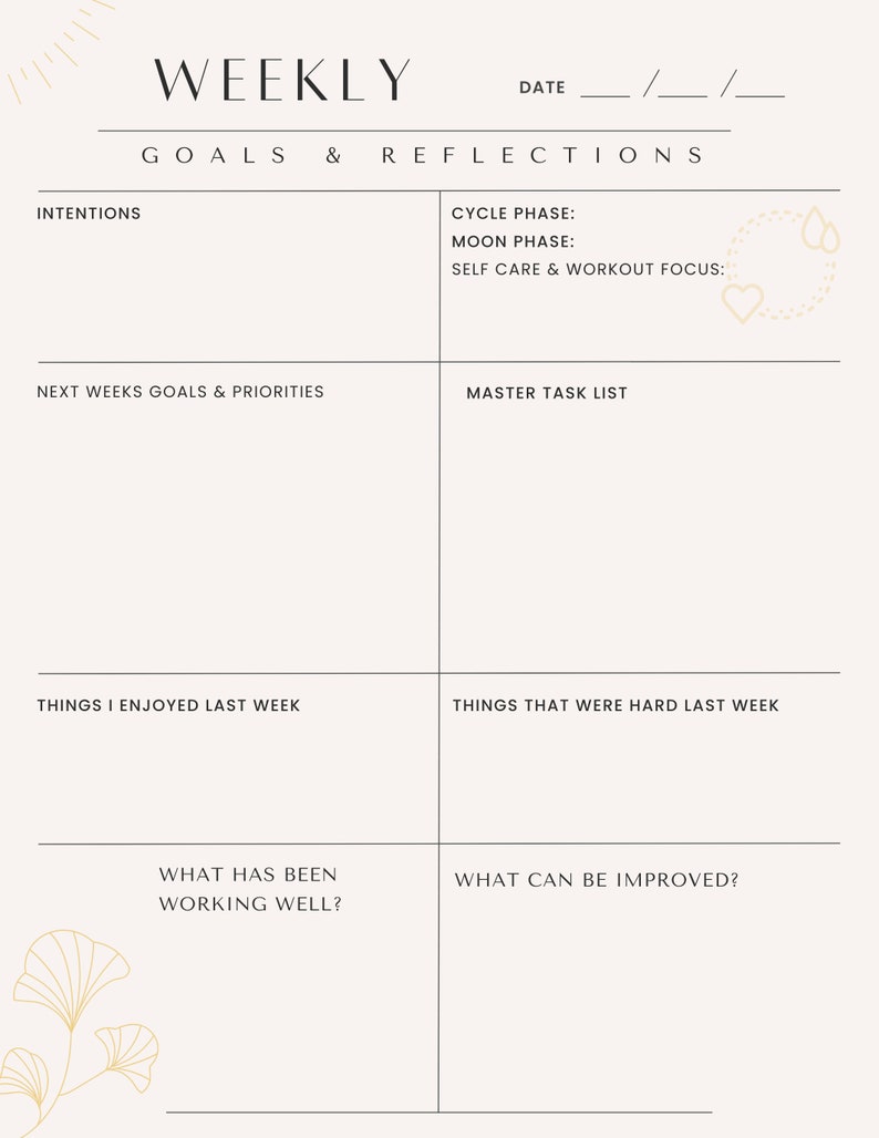 Task For Next Week Digital Planner for Productivity, 90 Days, Undated iPad Planner ...