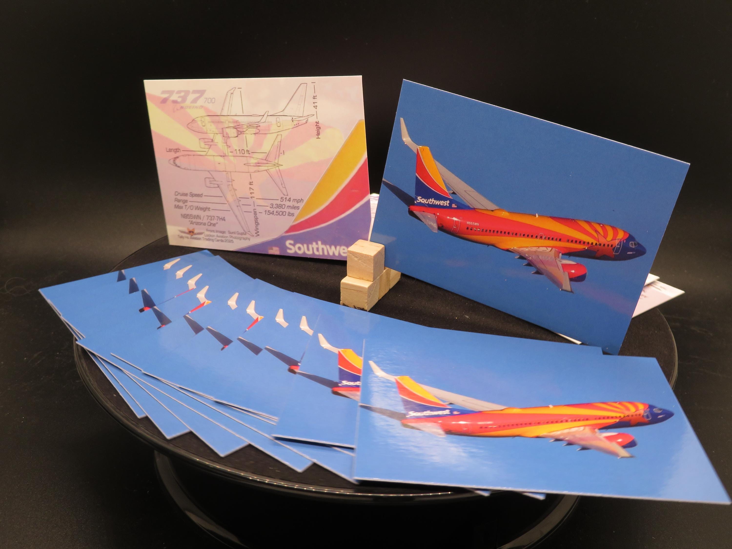 Southwest Airlines 737-700 Set of 25 Airplane Trading Cards