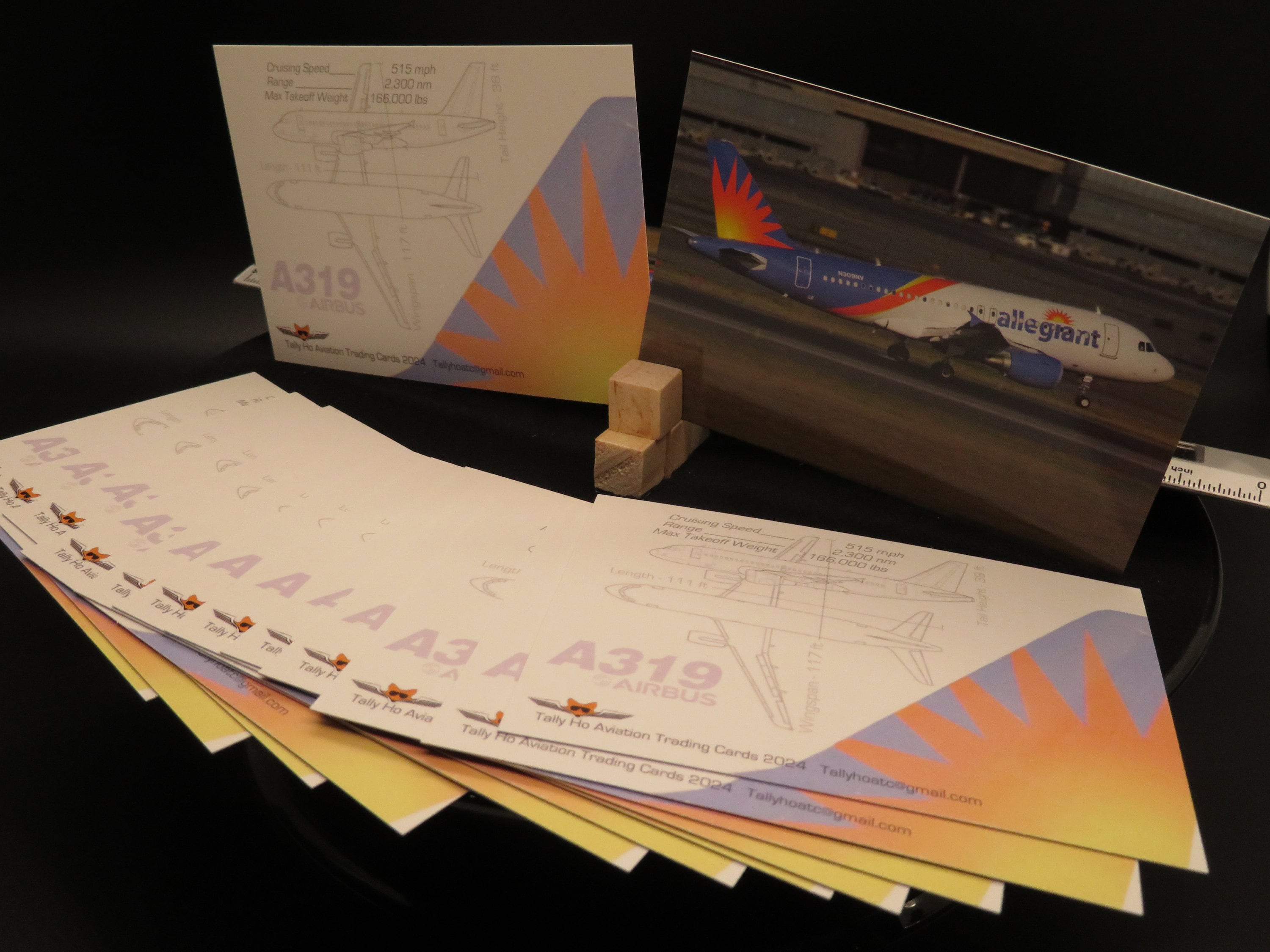 Allegiant Air Airbus A319 Set of 25 Aviation Trading Cards - 2.5"x 3.5 ...
