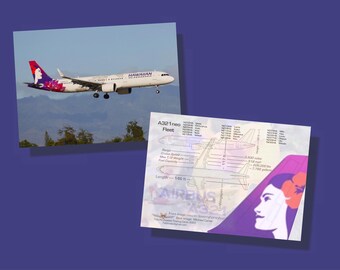 Hawaiian Airlines 717 Set of 25 Aviation Trading Cards - 2.5