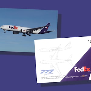 FedEx Boarding Cards - 2,5 "x 3,5" - 25 Stück Flugzeug Sammelkarten."