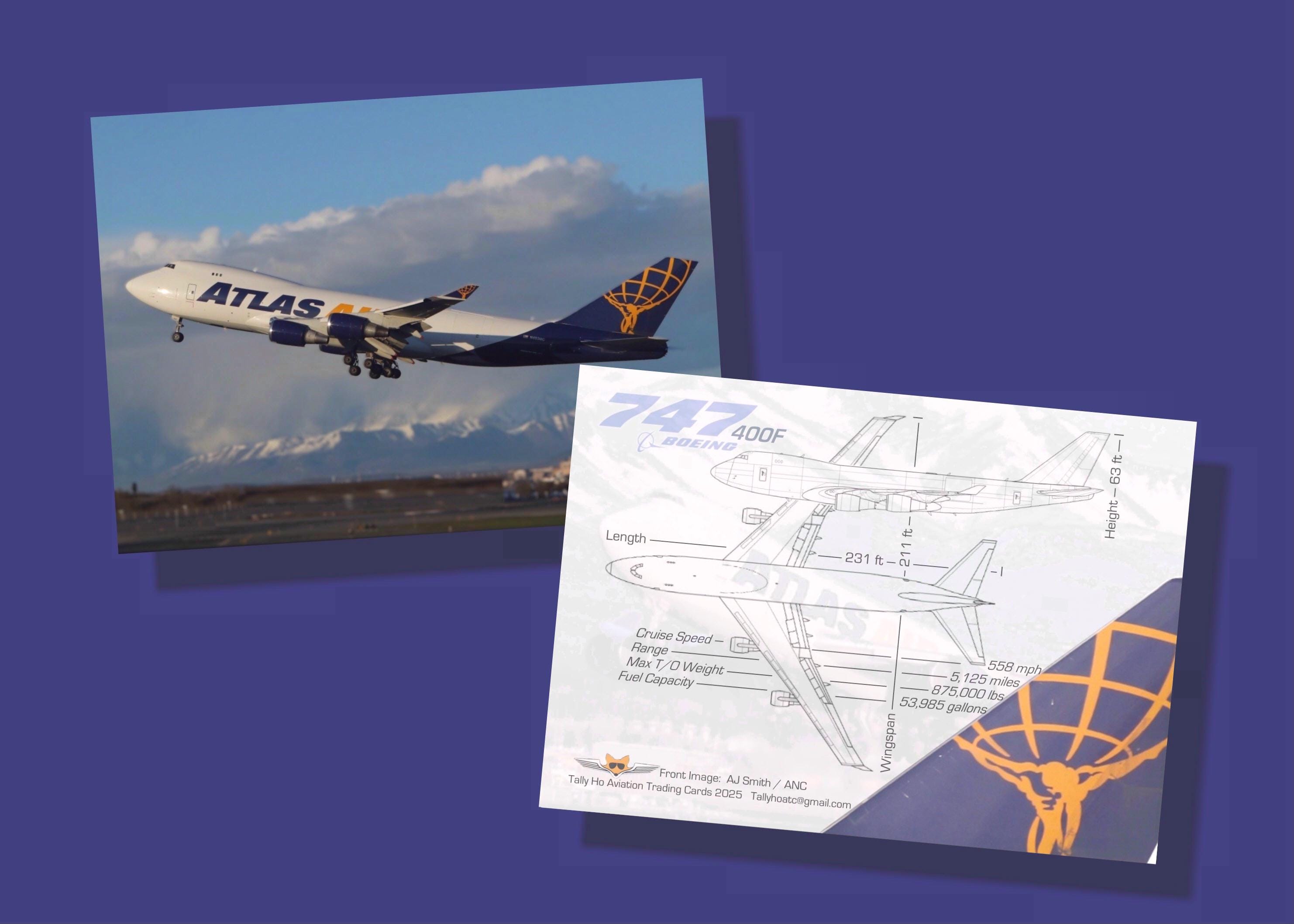 Atlas Air Boeing 747-400F Trading Cards - Set of 25 - Etsy
