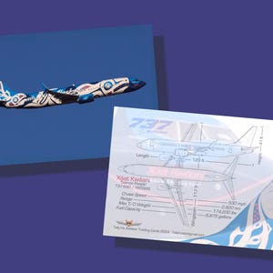 Alaska Fluglinien Sammelkarten Flächen (Boeing 737-800) - 25 Stück - KOSTENLOSER VERSAND
