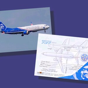 Alaska Fluglinien Boeing 737 Max 8 "Honoring c/s..." - Set mit 25 Luftfahrt Sammelkarten - 6,5 x 9 cm - Airliner Sammler Karte - KOSTENLOSER VERSAND - KOSTENLOSER VERSAND."