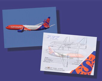 クナクン/ KNKフォトカード ジフン KNK AIRLINE 7点セット Sun Country Airlines Boeing 737-800 Set of 25 Aviation Trading