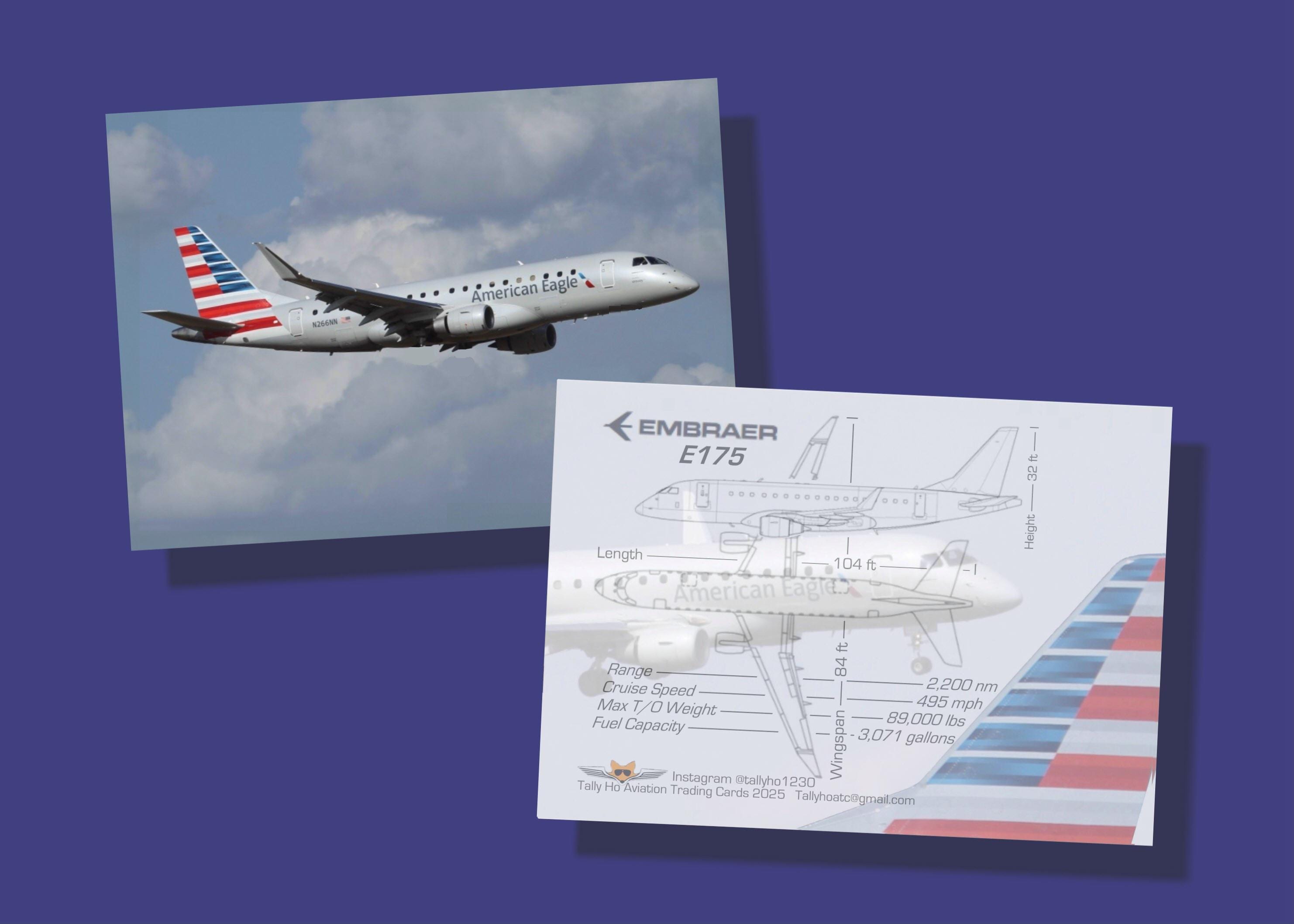 その他 AIR TRADING CARD HIGH GRADE VERSION American Eagle ENVOY Embraer 170/175 Set of 25 Aviation Trading