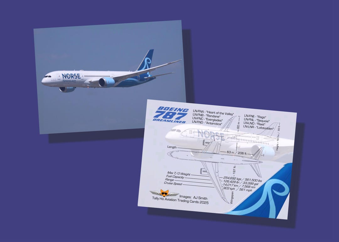 Norse Atlantic Airways Boeing 787-9 - Set of 25 Aviation Trading