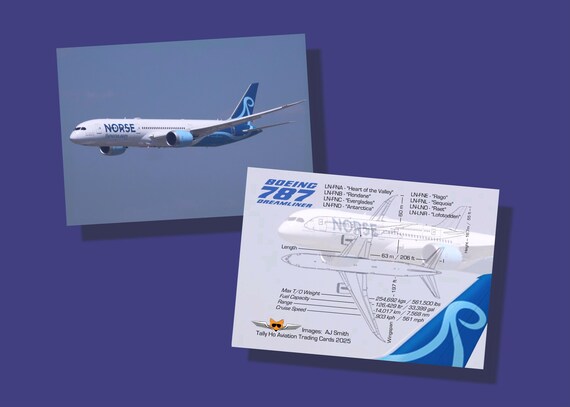 その他 AIR TRADING CARD HIGH GRADE VERSION Norse Atlantic Airways Boeing 787-9 - Set of 25 Aviation Trading
