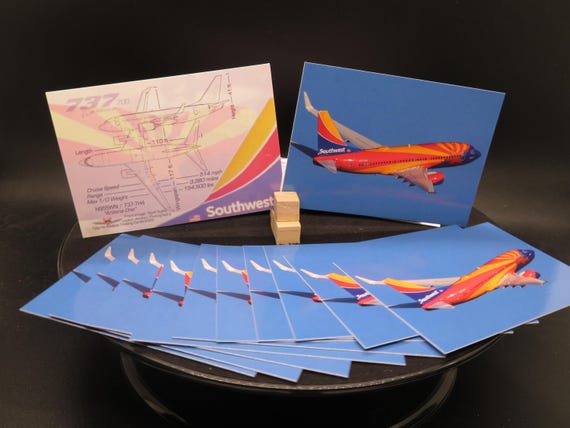 Southwest Airlines 737-700 Set of 25 Airplane Trading Cards