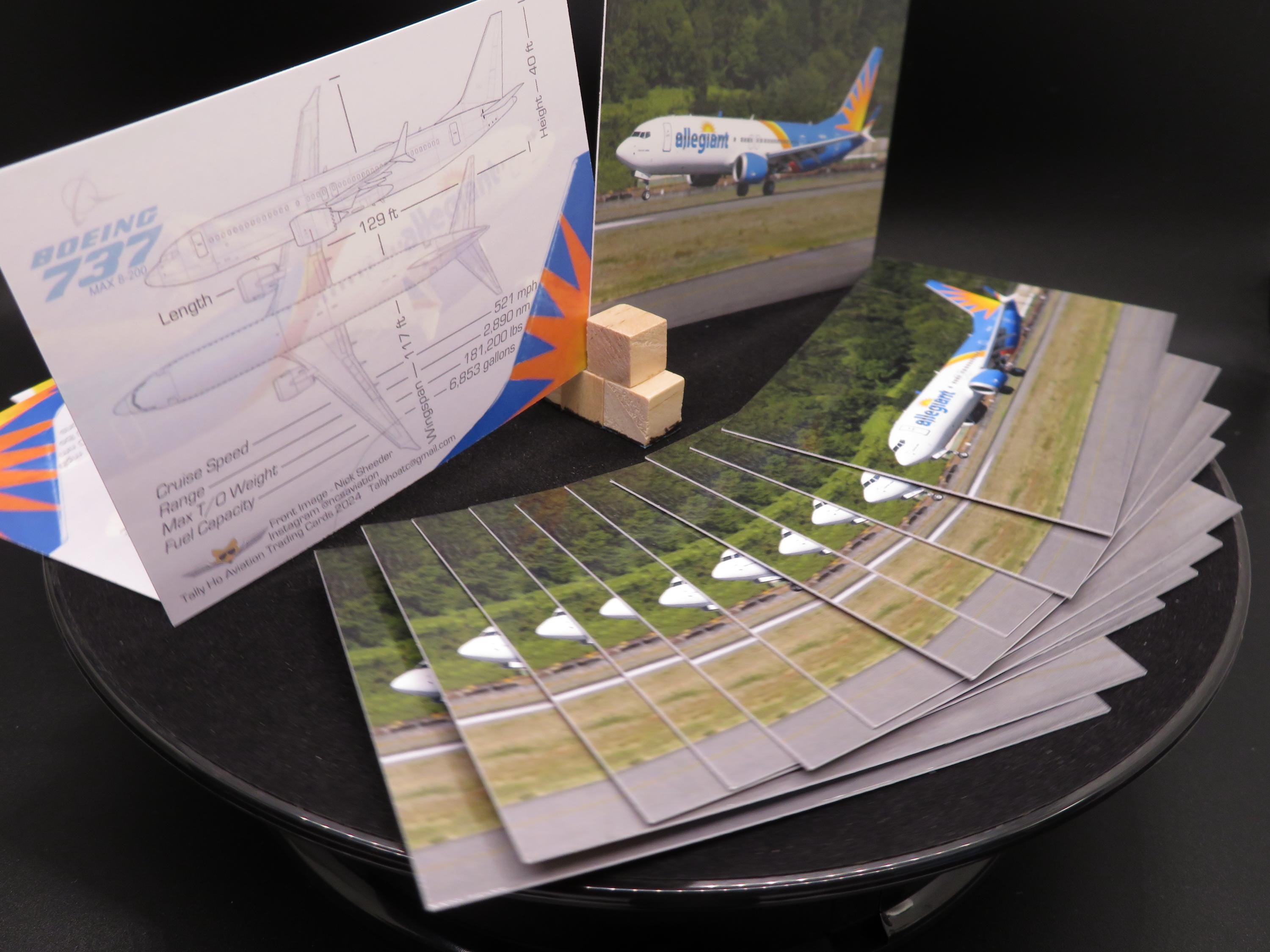 Allegiant Air Boeing 737 MAX 8-200 Set of 25 Airplane Trading Cards - 2 ...