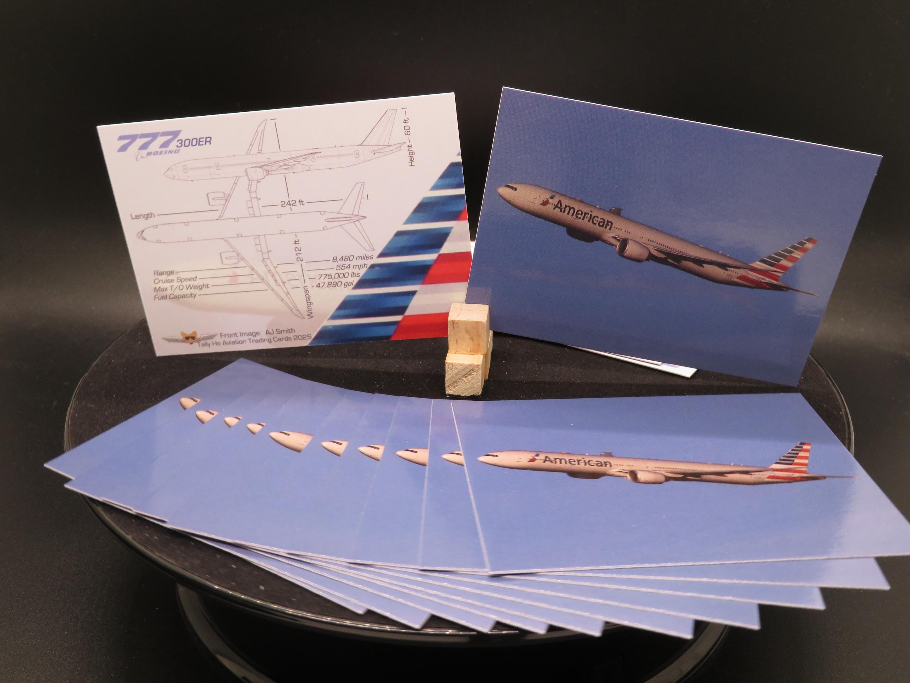 Boeing777-300er記念品＆絵葉書2枚 American Airlines Boeing 777-300ER - Set of 25 Aviation Trading