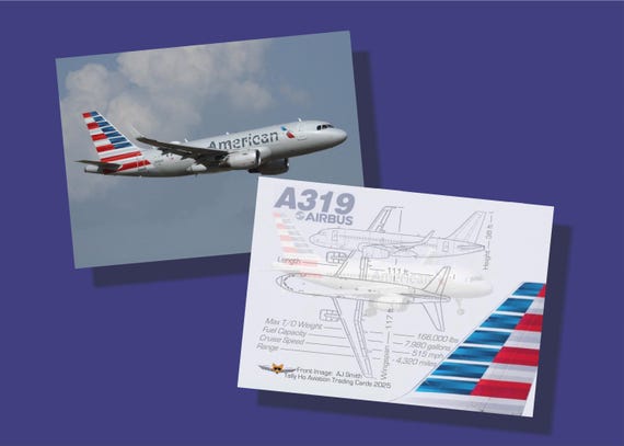 American Airlines Airbus Set of 70 Aviation Trading Cards