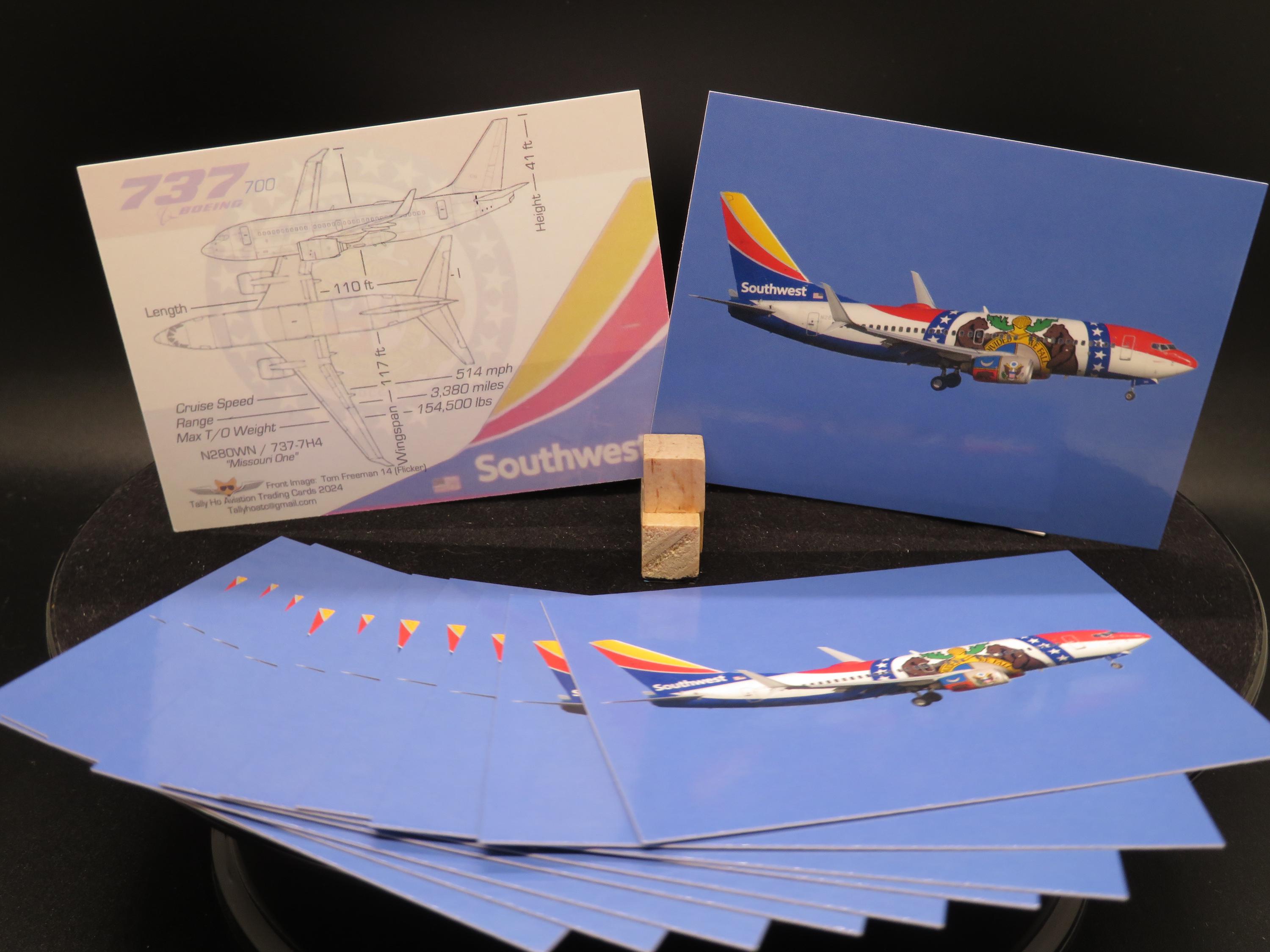 Southwest Airlines 737-700 Set of 25 Airplane Trading Cards