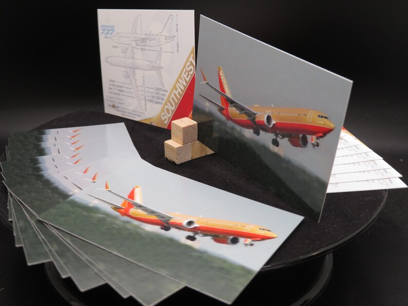Southwest Airlines 737 Max 8 Set of 25 Airplane Trading Cards - 2.5