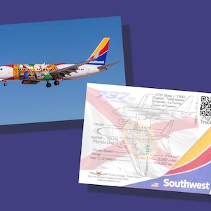 Southwest Airlines 737 Max 8 Set of 50 Airplane Trading Cards
