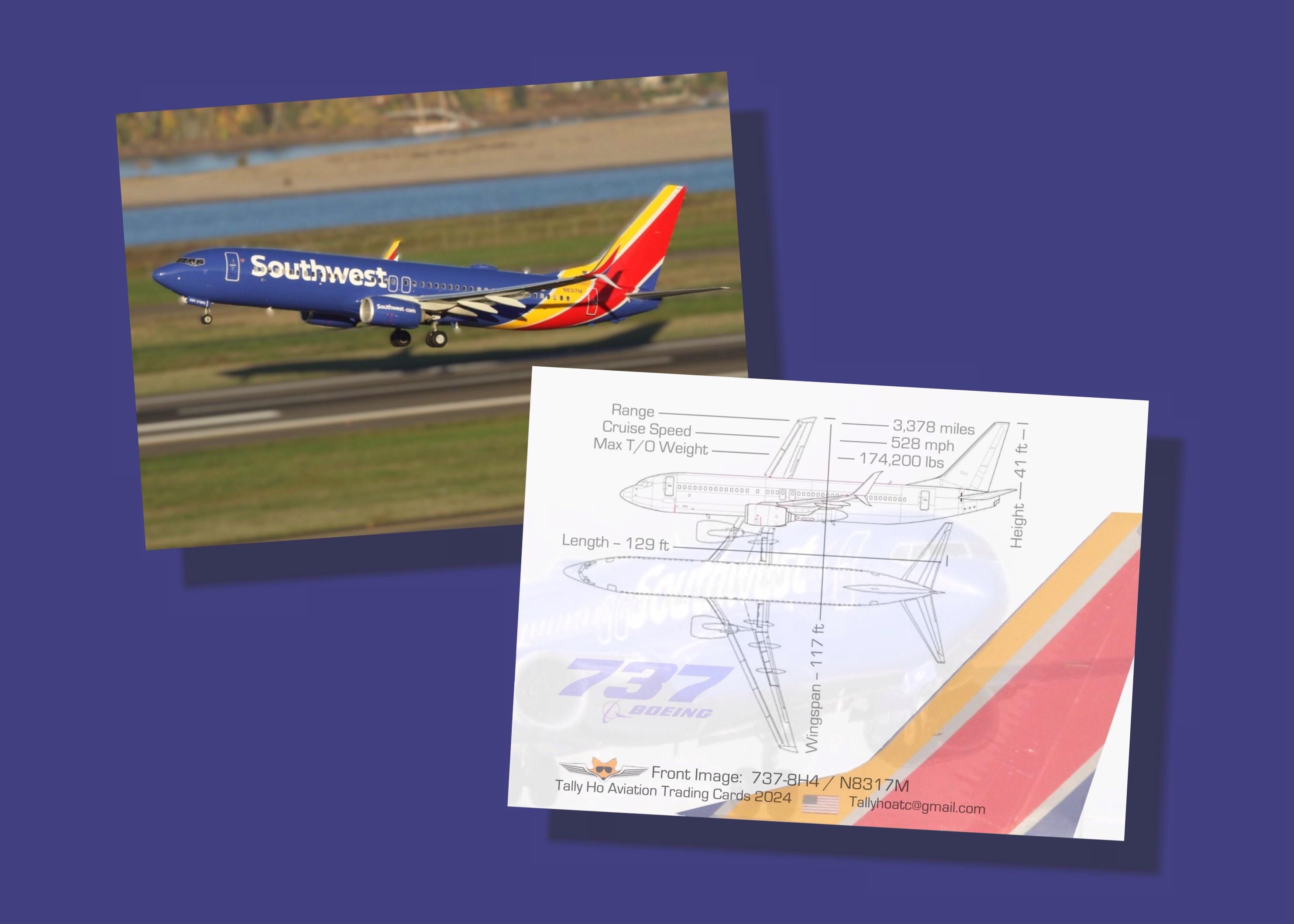 Southwest Airlines 737 Set#1 / 65 Airplane Trading Cards - 2.5"x 3.5 ...