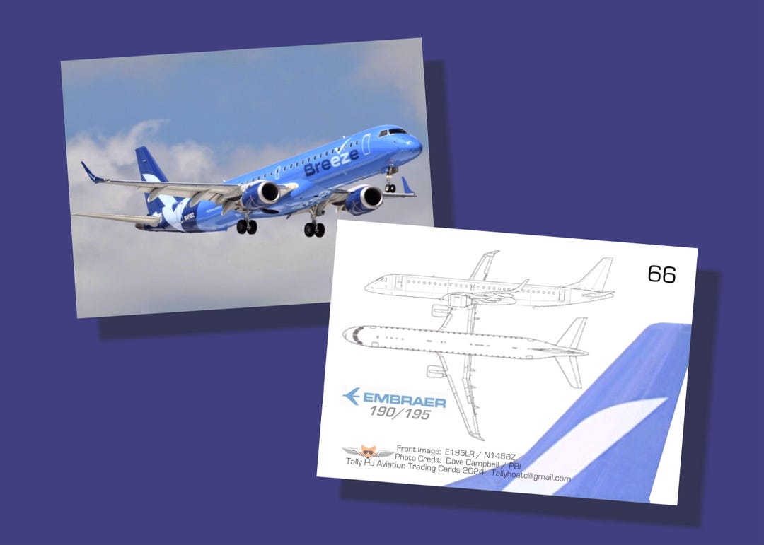 Breeze Airways Embraer E 190 / 195 - Set of 25 Aviation Trading