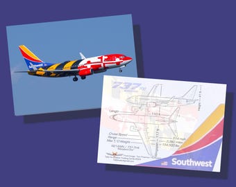 Southwest Airlines 737-700 Set of 25 Airplane Trading Cards