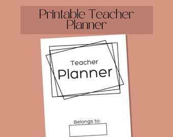 Minimalist Teacher Planner Printable PDF