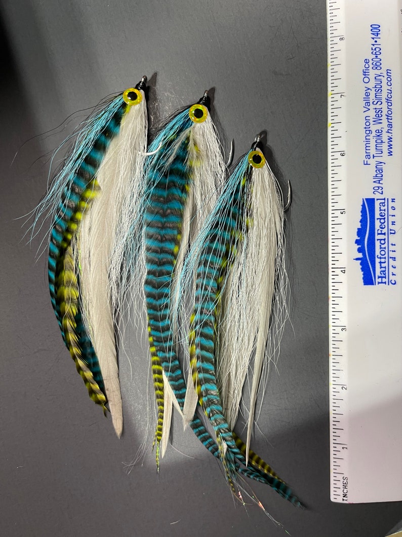 3 Pack Mackerel Fly, Hollow Fly, Hollow Fleye, Mackerel Pattern, Fly