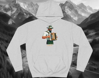 Aufgspuit Quetschn Unisex Hoodie, Perfekt zur Lederhose im Biergarten und im Wirtshaus, Super Geschenk für jeden Volksmusik Fan