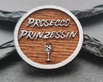 Traditional costume pin Prosecco Princess, hat pin/pin for traditional hat, dirndl and vest