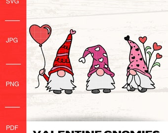 Valentine Gnome svg, Gnome svg, Scandinavian Gnome svg, Gnome Clipart
